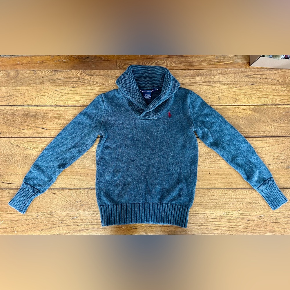 Polo Ralph Lauren Sport shawl-collar pullover sweater maroon pony logo size m